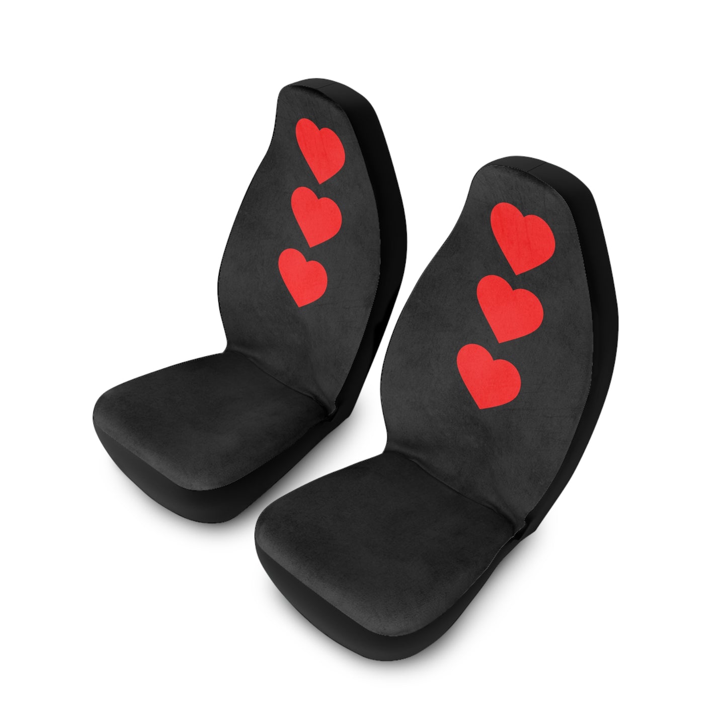 Little Red Heart Car Seat Covers, Cute Auto Gift for Her, Personalized Cars.