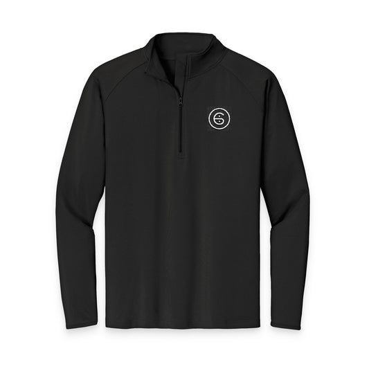 Add my own Logo! Quarter-Zip Black Pullover. Customizable Personalization Clothing for Men.