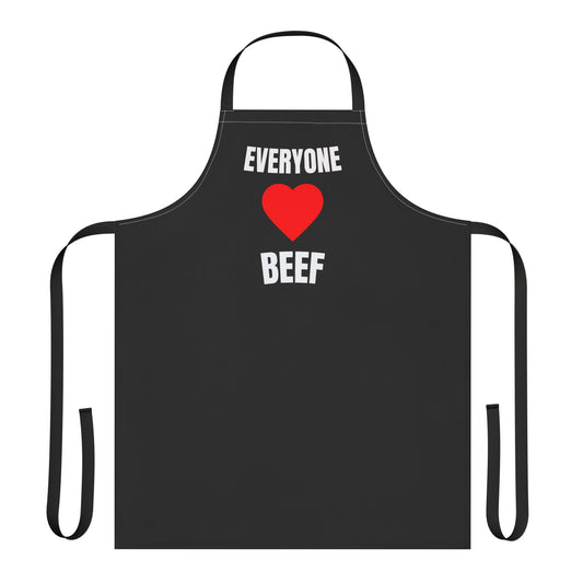 'EVERYONE' LOVE 'BEEF' Fully Customizable Apron. BBQ Fun Gift for Foodies. Personalizable. ADD YOUR OWN TEXT!