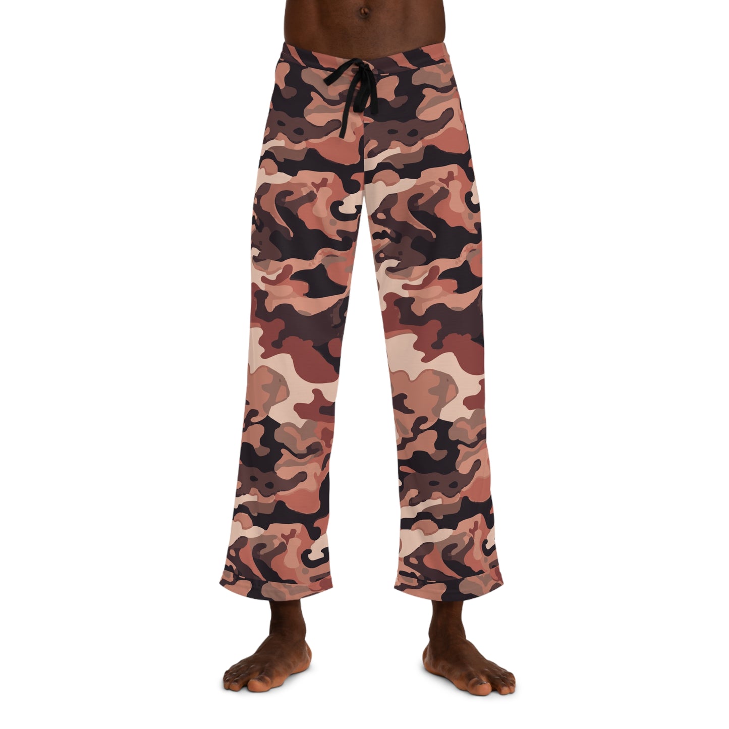 Sand Color Camouflage Camo Pattern Men's Pajama Pants, Comfortable Sleepwear, Halloween Gift, Lounge Pants, Unique Men's Sleepwear, Goth Style Pants.