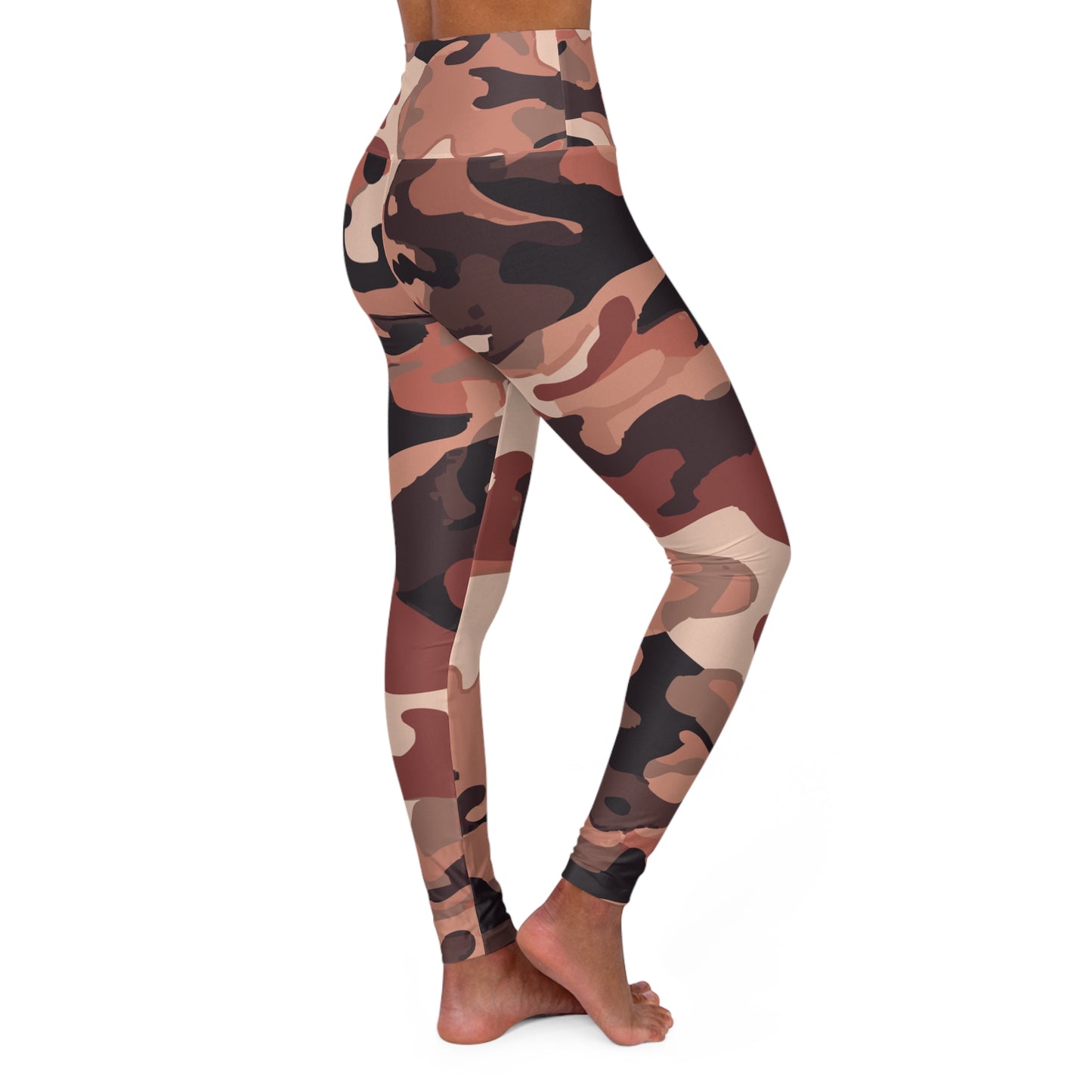 Sand Color Camo High Waisted Yoga Leggings | Stylish Workout Tights, Fitness Apparel, Activewear, Yoga Gear.