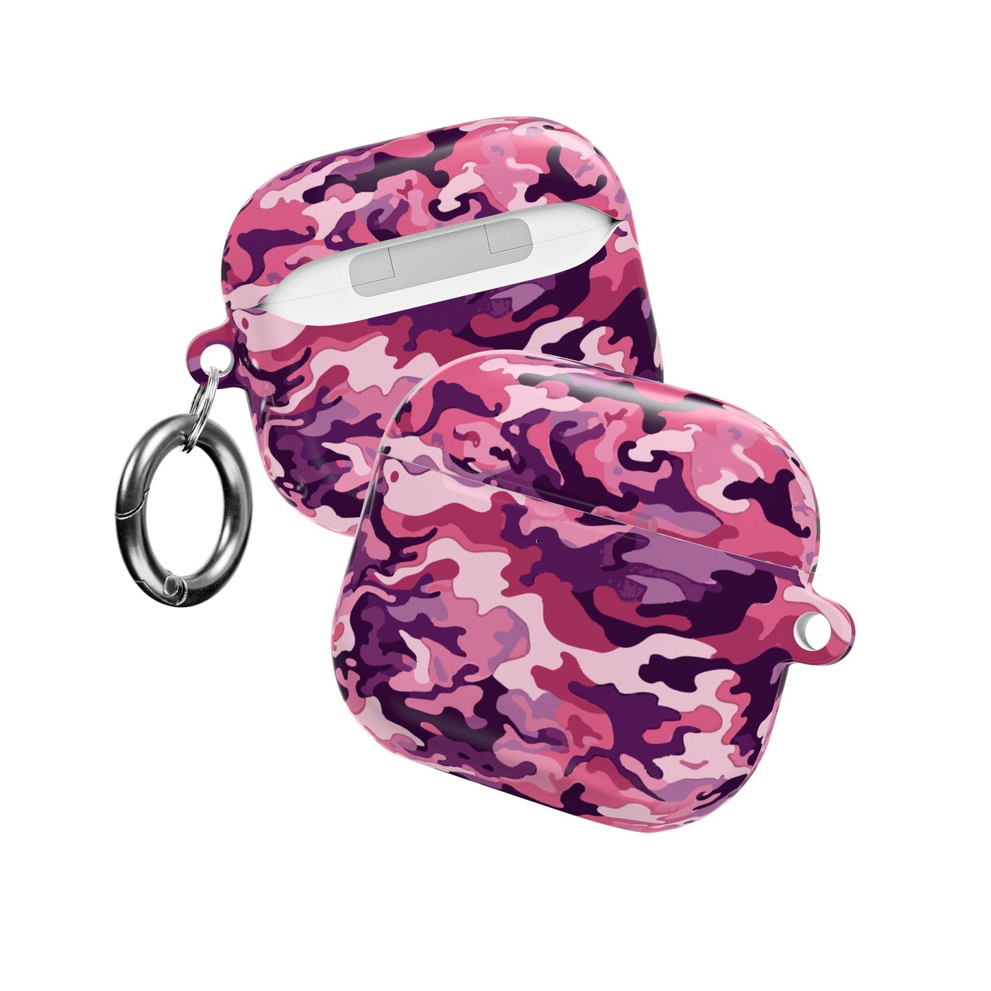 Pink Camo AirPod Case, Trendy AirPods Cover, Gift for Music Lovers, Unique Tech Accessory, Cute Protective Case.