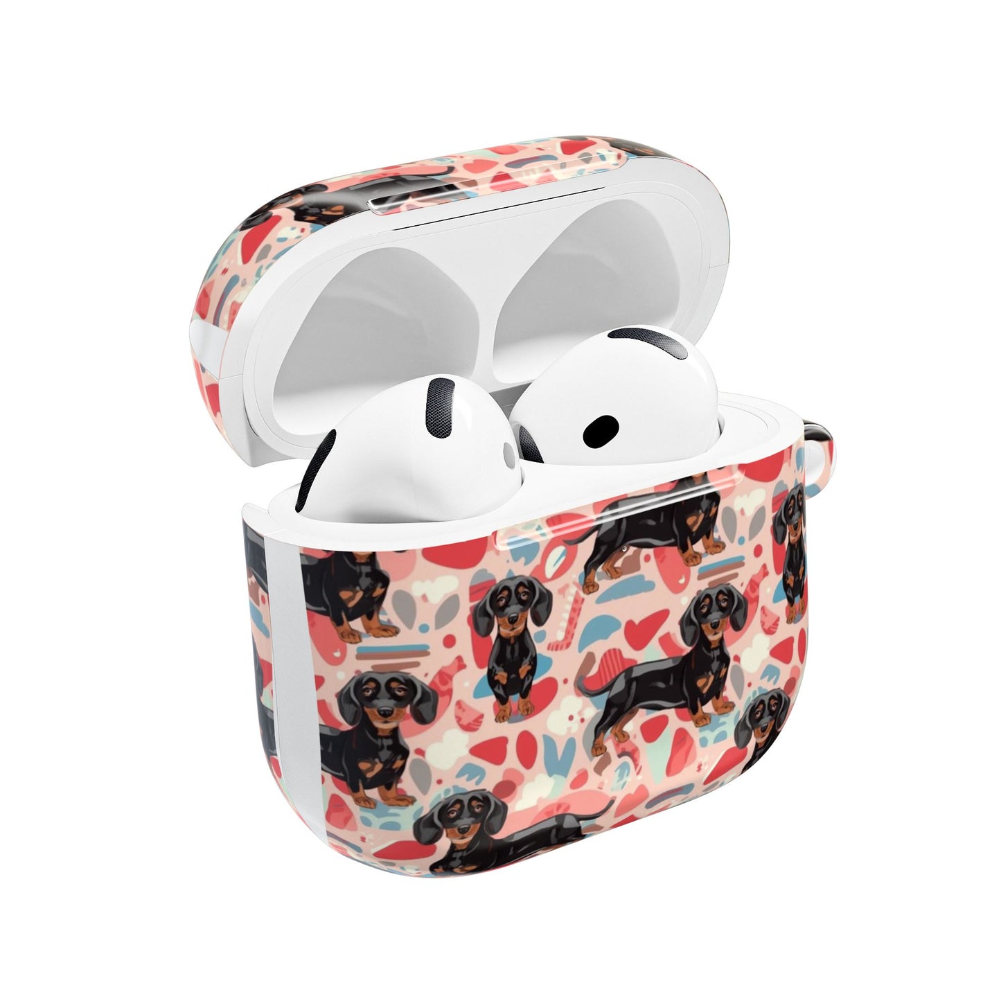 Black and Tan Dachshund  AirPod Case, Trendy AirPods Cover, Gift for Hotdog Lovers, Unique Tech Cute Dog Stuff.