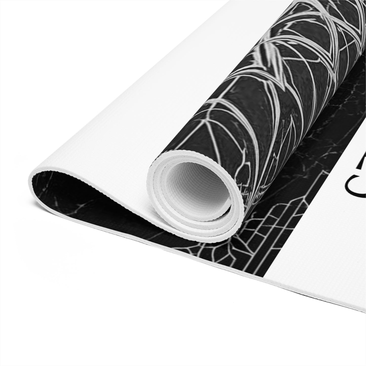 White Mandala Sacred geometry design. Personalized Yoga Mat. Gift for Yoga Lovers, Fitness Enthusiasts, Exercise mat. Mindfulness Practices.