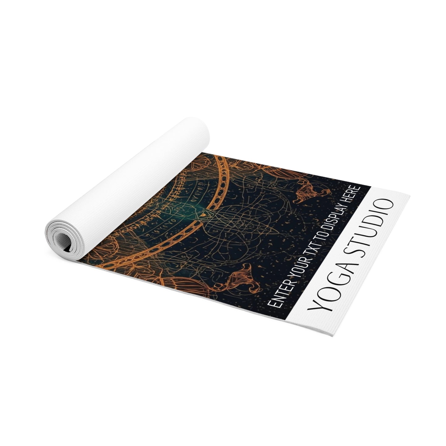 Golden Mandala Sacred geometry design. Personalized Yoga Mat. Gift for Yoga Lovers, Fitness Enthusiasts, Exercise mat. Mindfulness Practices.