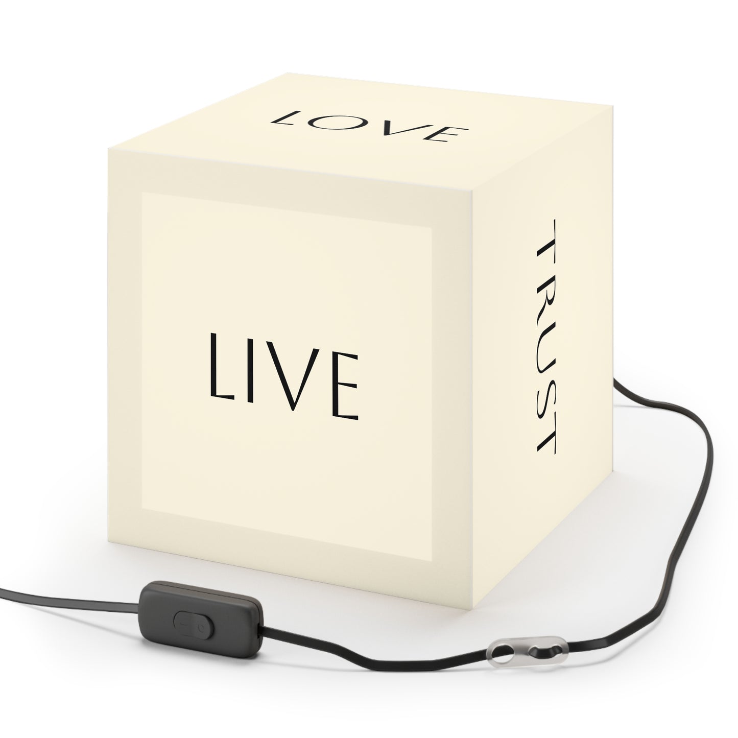 Personalizable TEXT Light Cube Lamp. Add your OWN TEXT to 5 Sides!