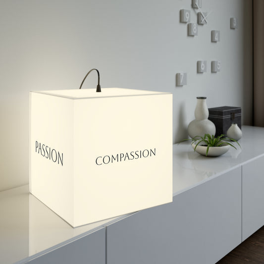 Personalizable TEXT Light Cube Lamp. Add your OWN TEXT to 5 Sides!