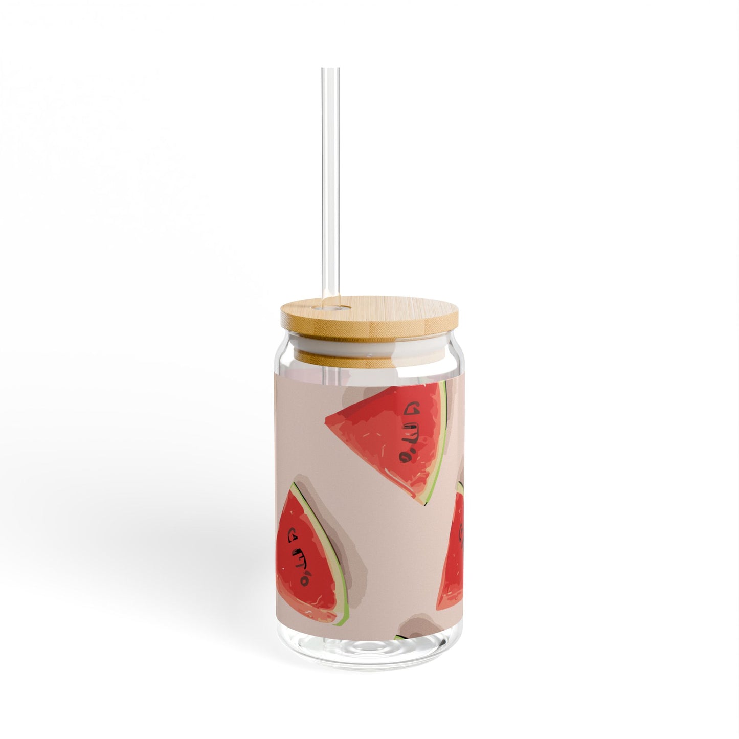 Watermelon Sipper Glass, Fun Summer Cup, Beverage Container, Eco-Friendly Drinkware, Picnic Essentials, Gift for Fruit Lovers