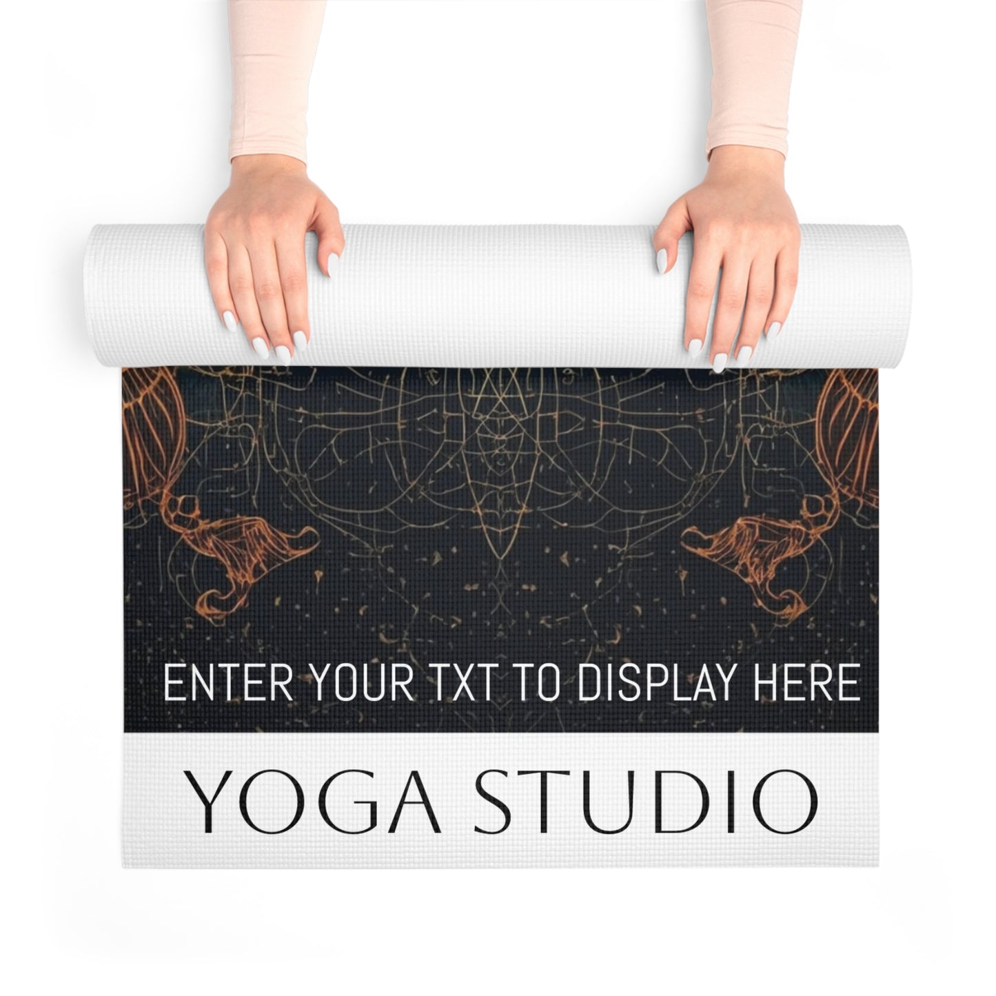 Golden Mandala Sacred geometry design. Personalized Yoga Mat. Gift for Yoga Lovers, Fitness Enthusiasts, Exercise mat. Mindfulness Practices.