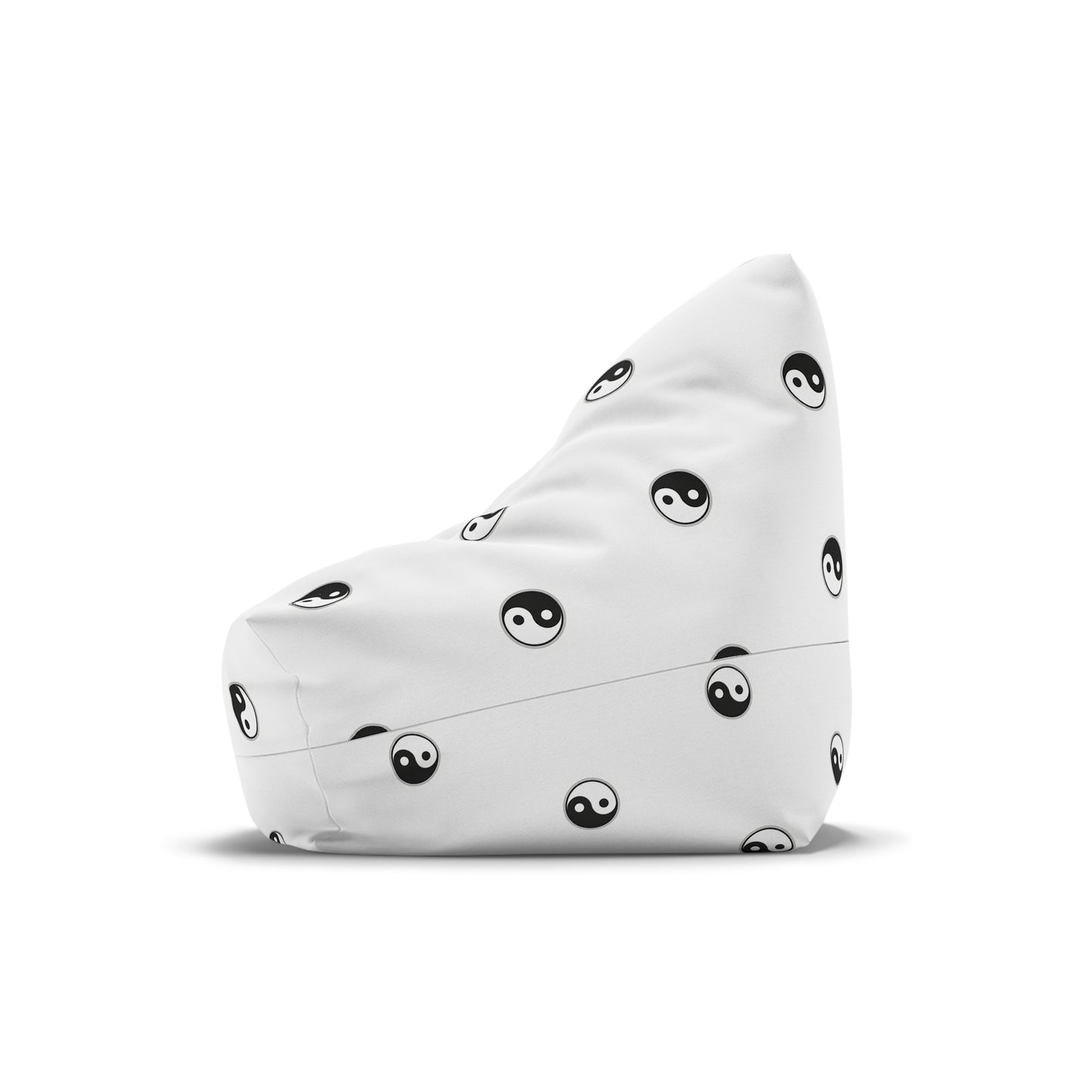 Yin Yang Pattern Bean Bag Cover — Minimal Black & White Zen Accent