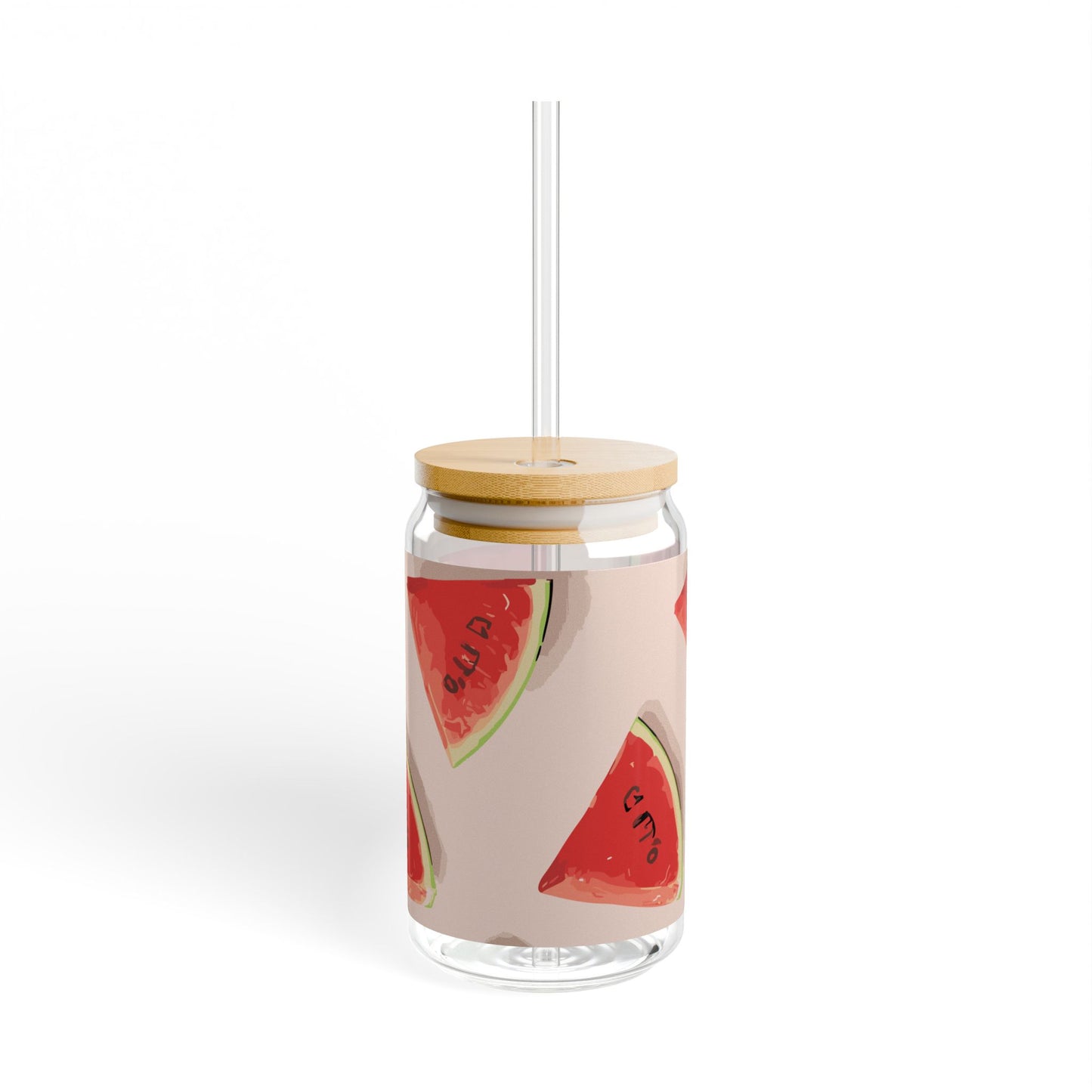 Watermelon Sipper Glass, Fun Summer Cup, Beverage Container, Eco-Friendly Drinkware, Picnic Essentials, Gift for Fruit Lovers