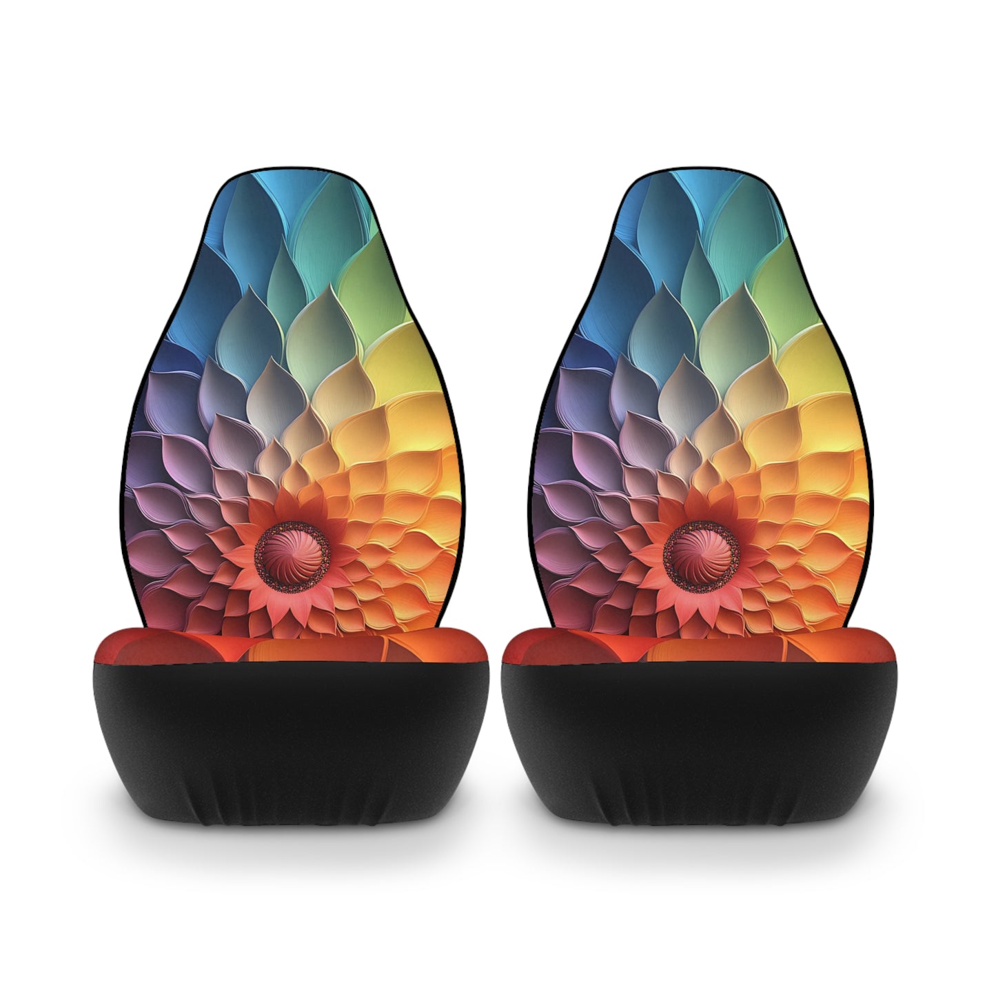 Mandala Flower Car Seat Covers, Cute Auto Accessories, Personalized Car Interior.