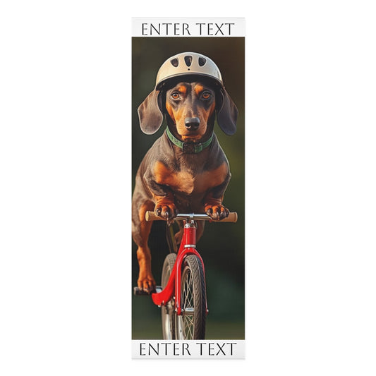 Yoga Mat with Dachshund Design. Personalized Gift for Yoga Lovers, Fun Fitness Exercise mat.