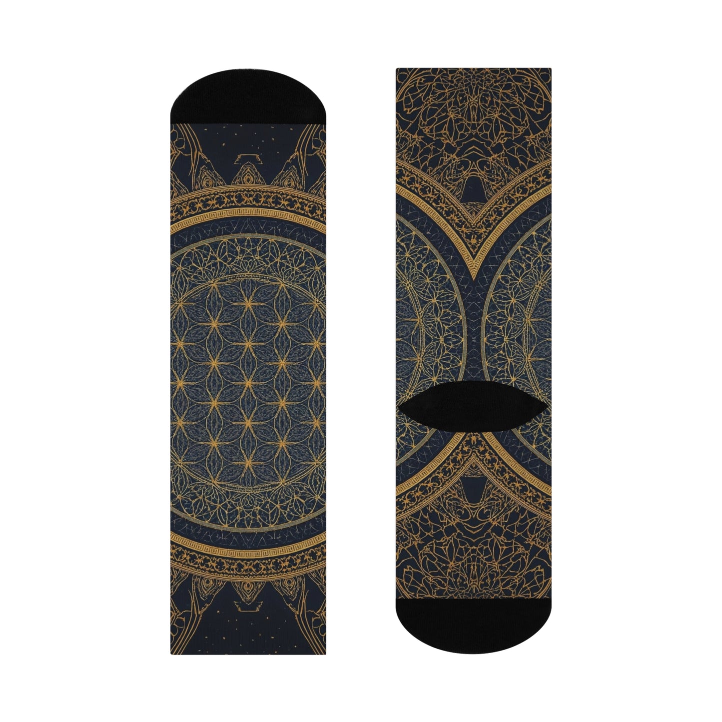 Gold mandala Seed of life Crew Socks - Cozy Comfort with cool style.