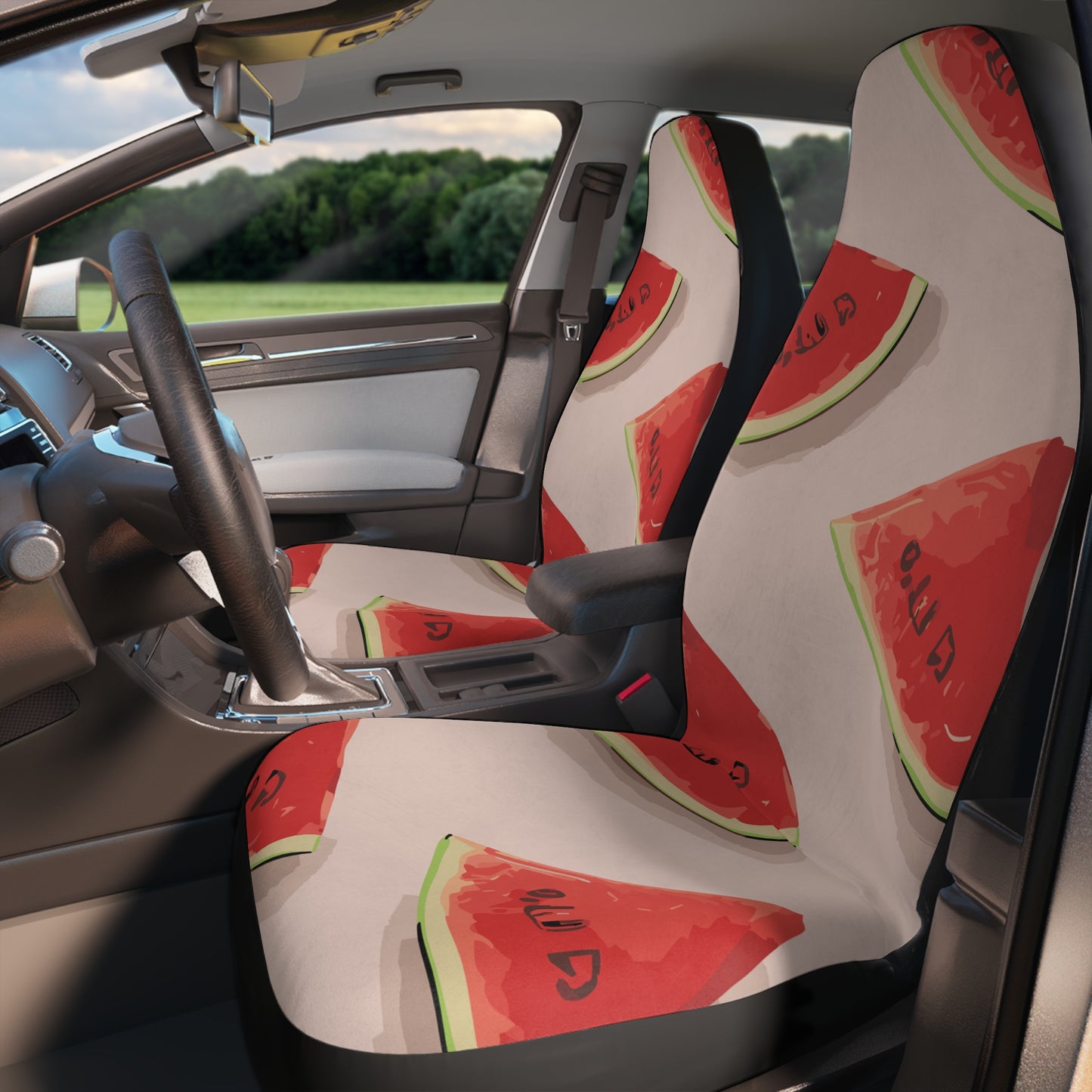 Watermelon Car Seat Covers, Cute Auto Accessories, Car Decor, Gift for Her, Personalized Car Interior.