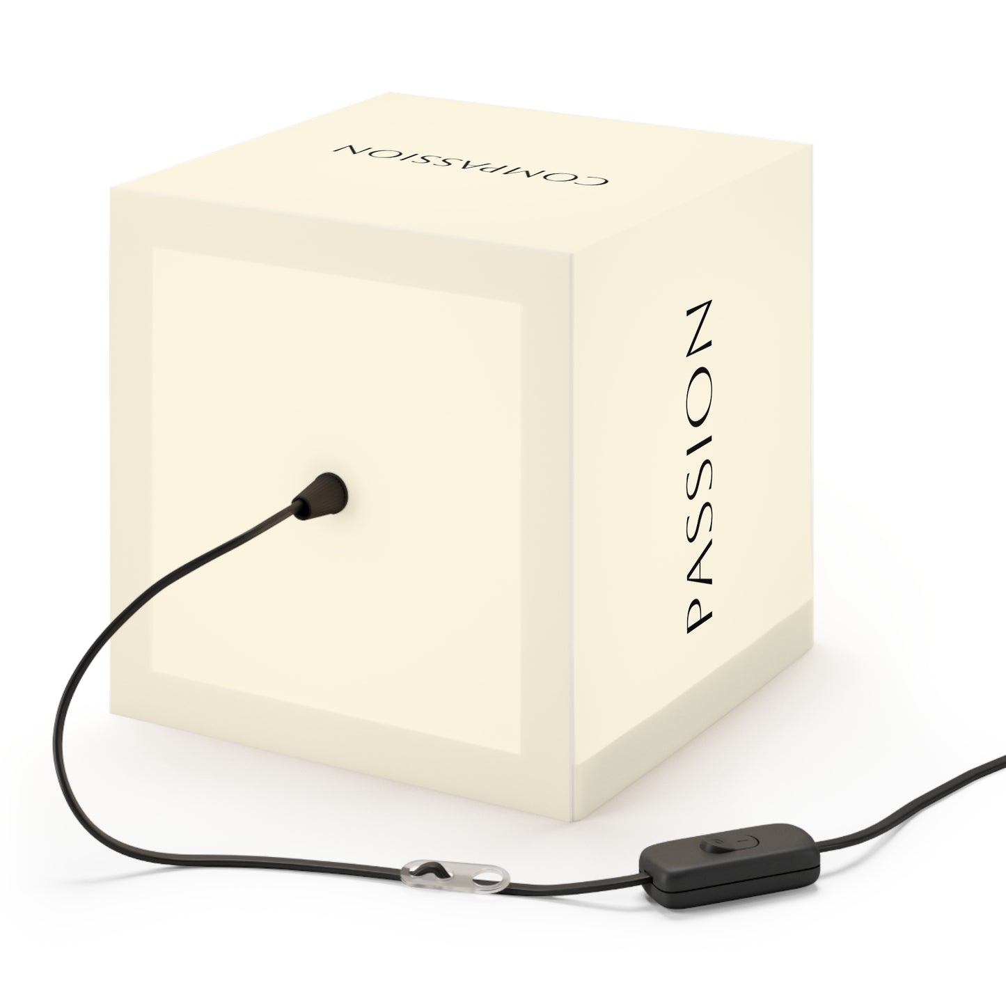 Personalizable TEXT Light Cube Lamp. Add your OWN TEXT to 5 Sides!