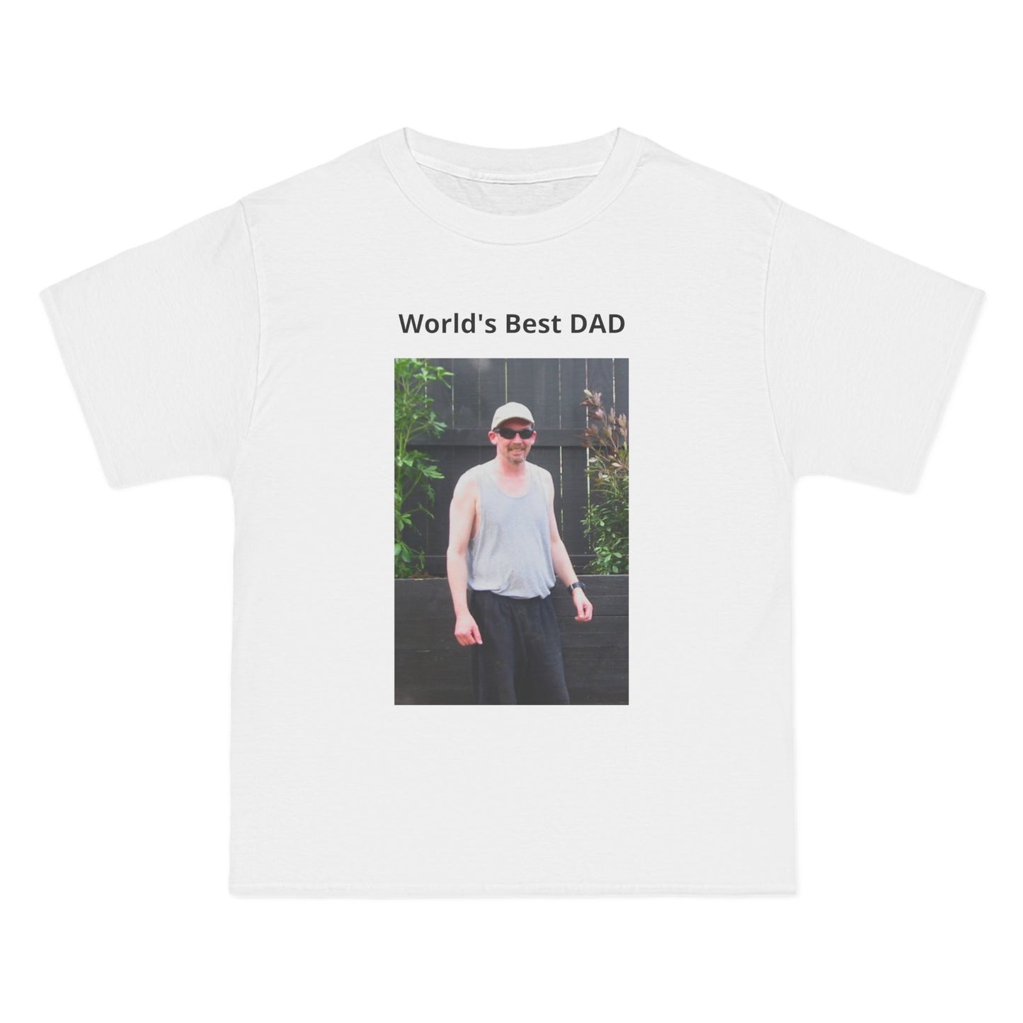 "World's Best Dad" FULLY Personalizable Fun T-Shirt. ADD YOUR OWN TEXT and IMAGE!!