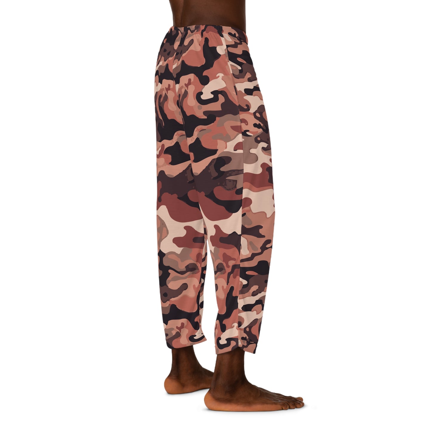 Sand Color Camouflage Camo Pattern Men's Pajama Pants, Comfortable Sleepwear, Halloween Gift, Lounge Pants, Unique Men's Sleepwear, Goth Style Pants.