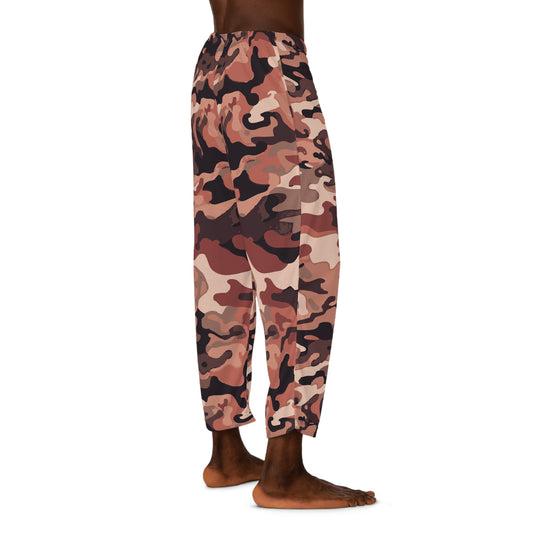 Sand Color Camouflage Camo Pattern Men's Pajama Pants, Comfortable Sleepwear, Halloween Gift, Lounge Pants, Unique Men's Sleepwear, Goth Style Pants.