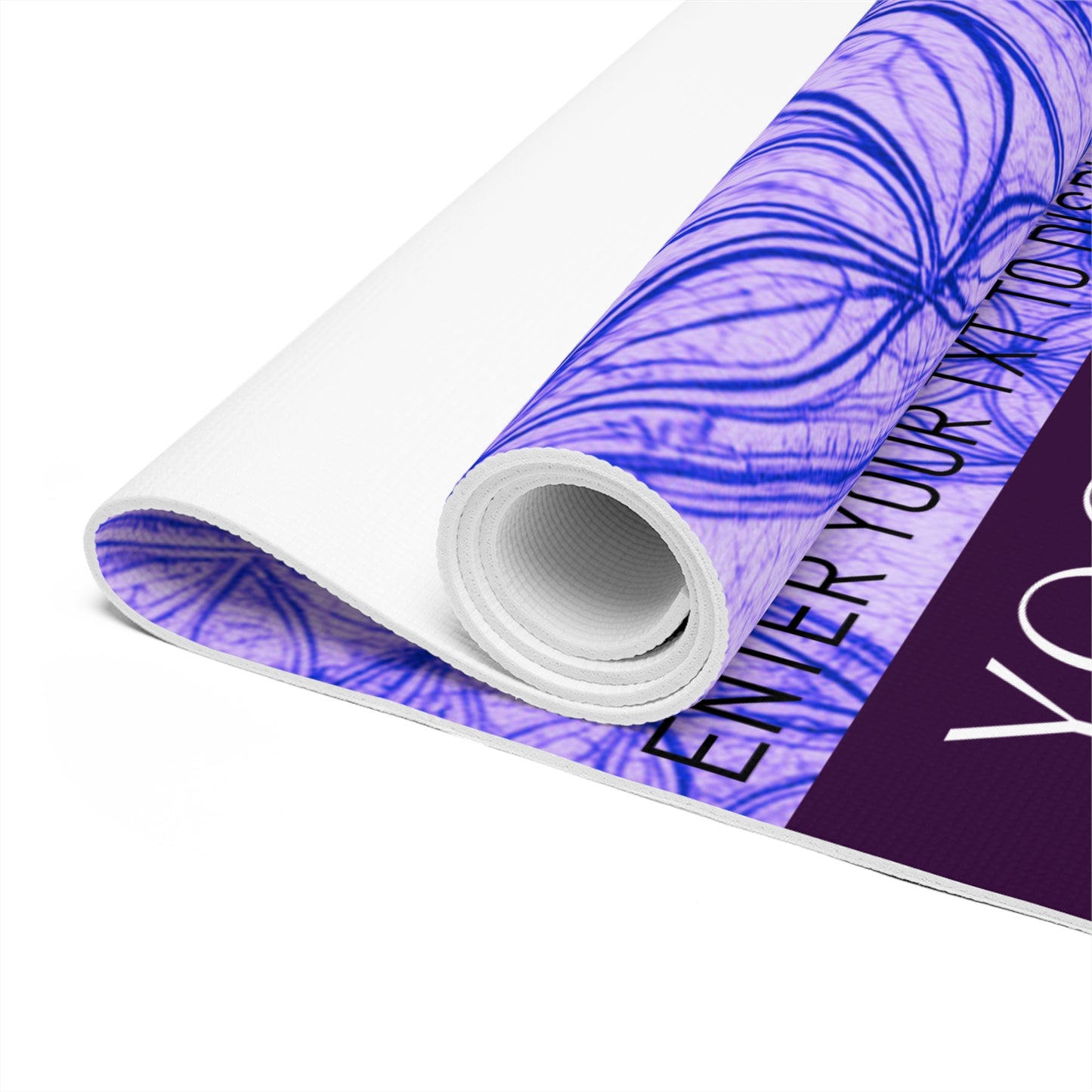 Amethyst Flower of life Mandala Sacred geometry design. Personalized Yoga Mat. Gift for Yoga Lovers, Fitness Exercise mat customizable.