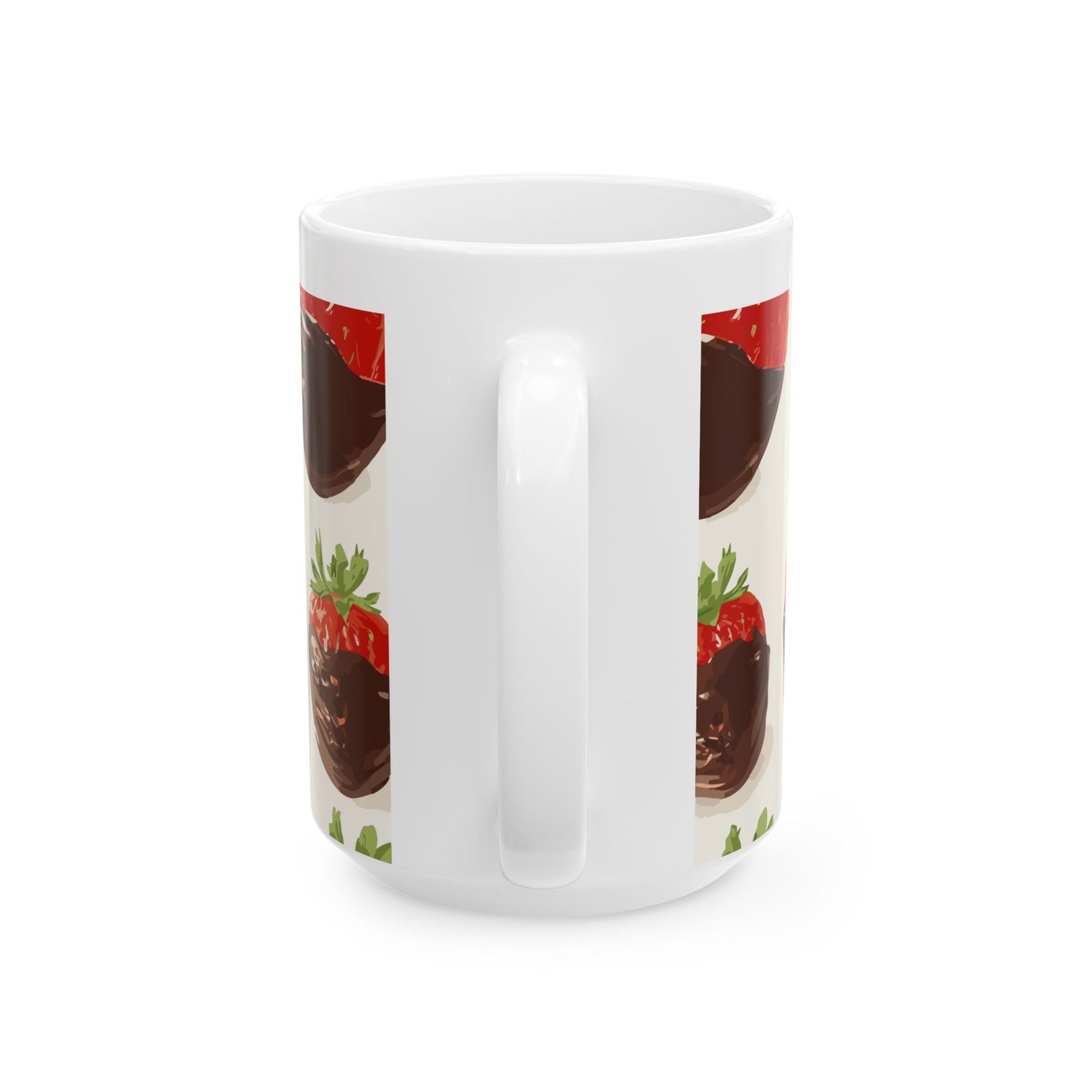 Strawberries and chocolate Ceramic Mug, (11oz, 15oz)