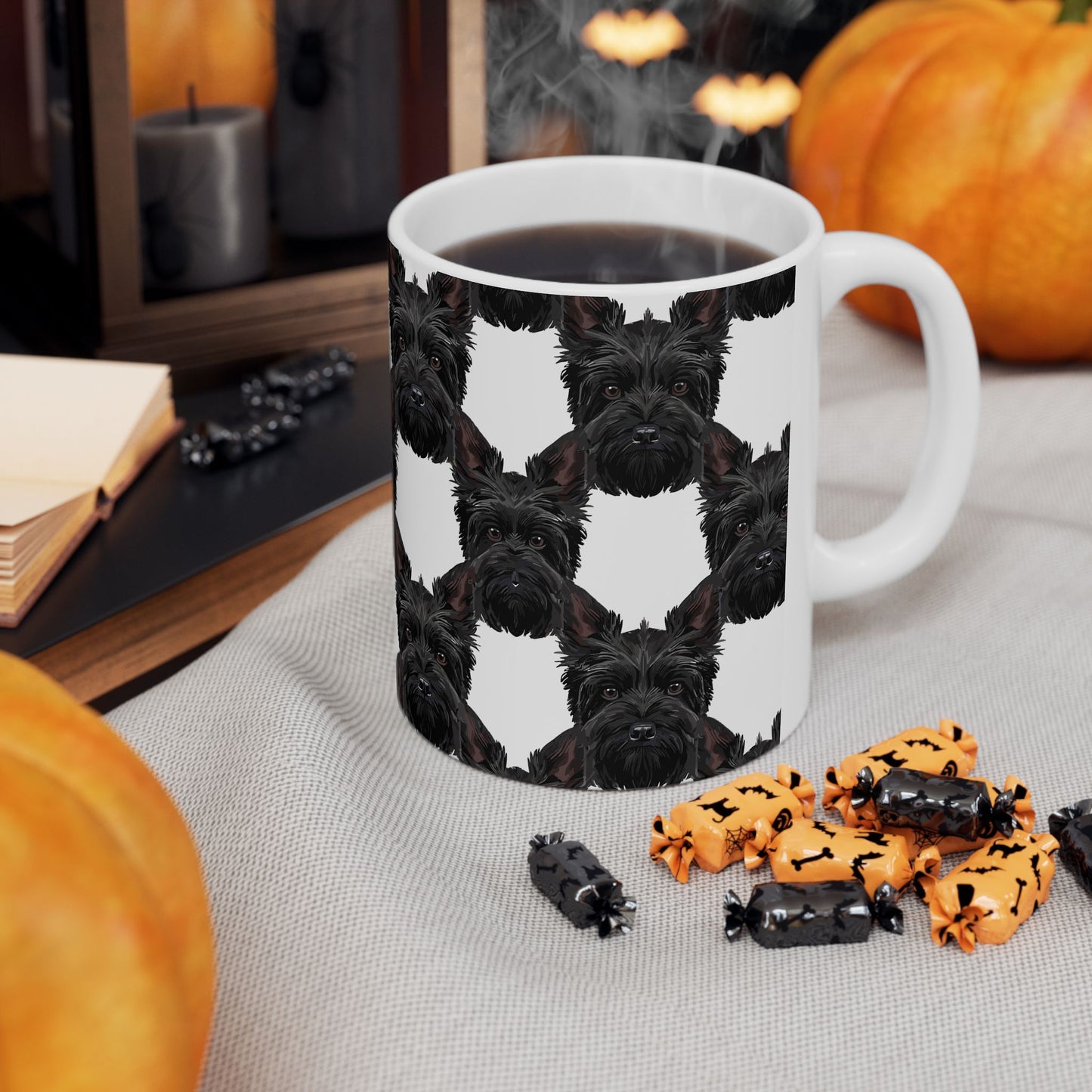 Fun Scottish Terrier Ceramic Mug, (11oz, 15oz)