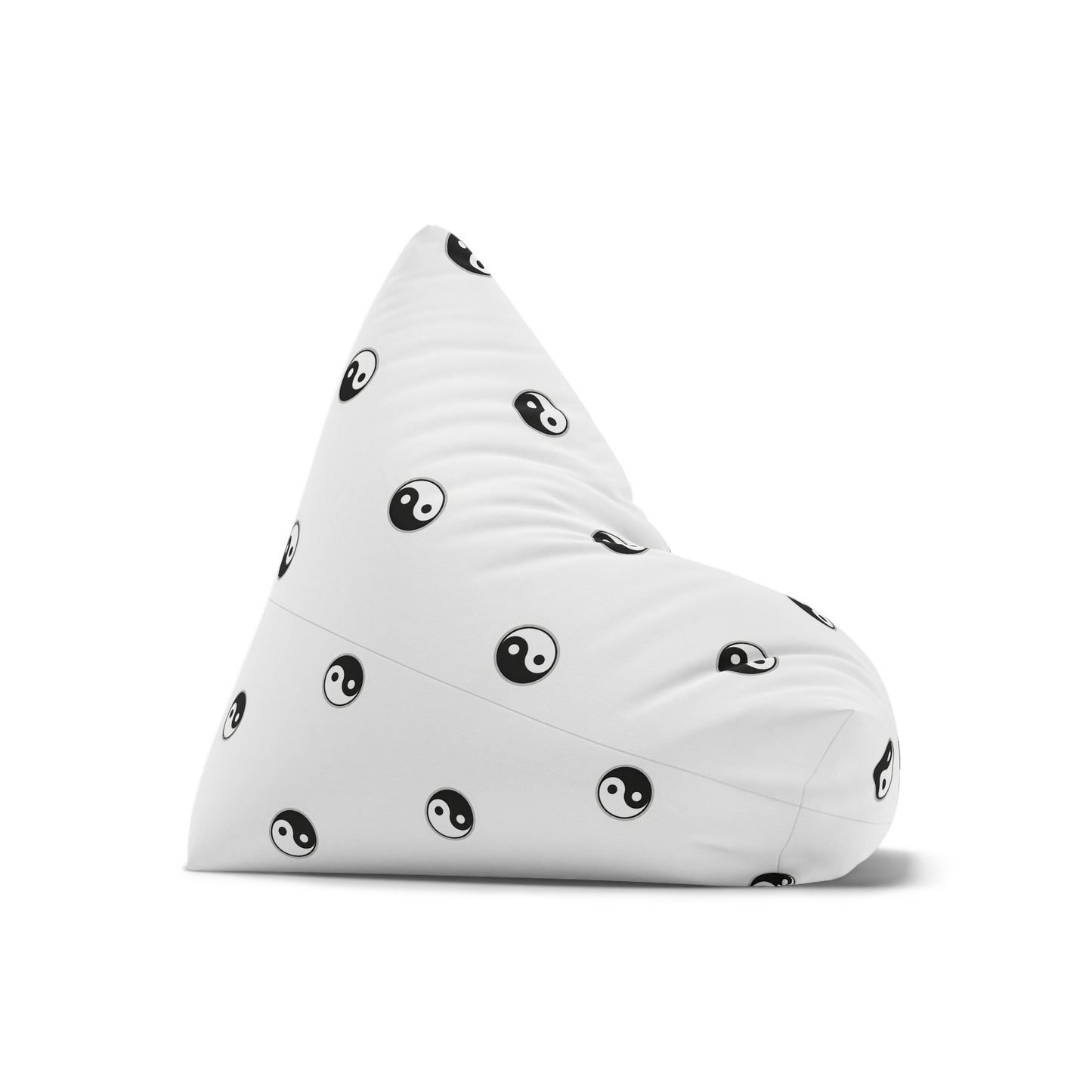 Yin Yang Pattern Bean Bag Cover — Minimal Black & White Zen Accent