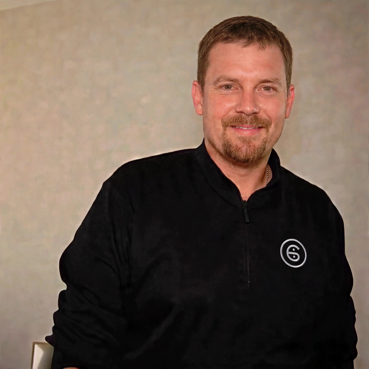 Add my own Logo! Quarter-Zip Black Pullover. Customizable Personalization Clothing for Men.