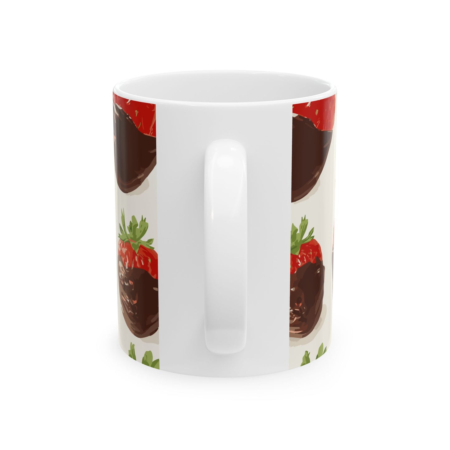 Strawberries and chocolate Ceramic Mug, (11oz, 15oz)