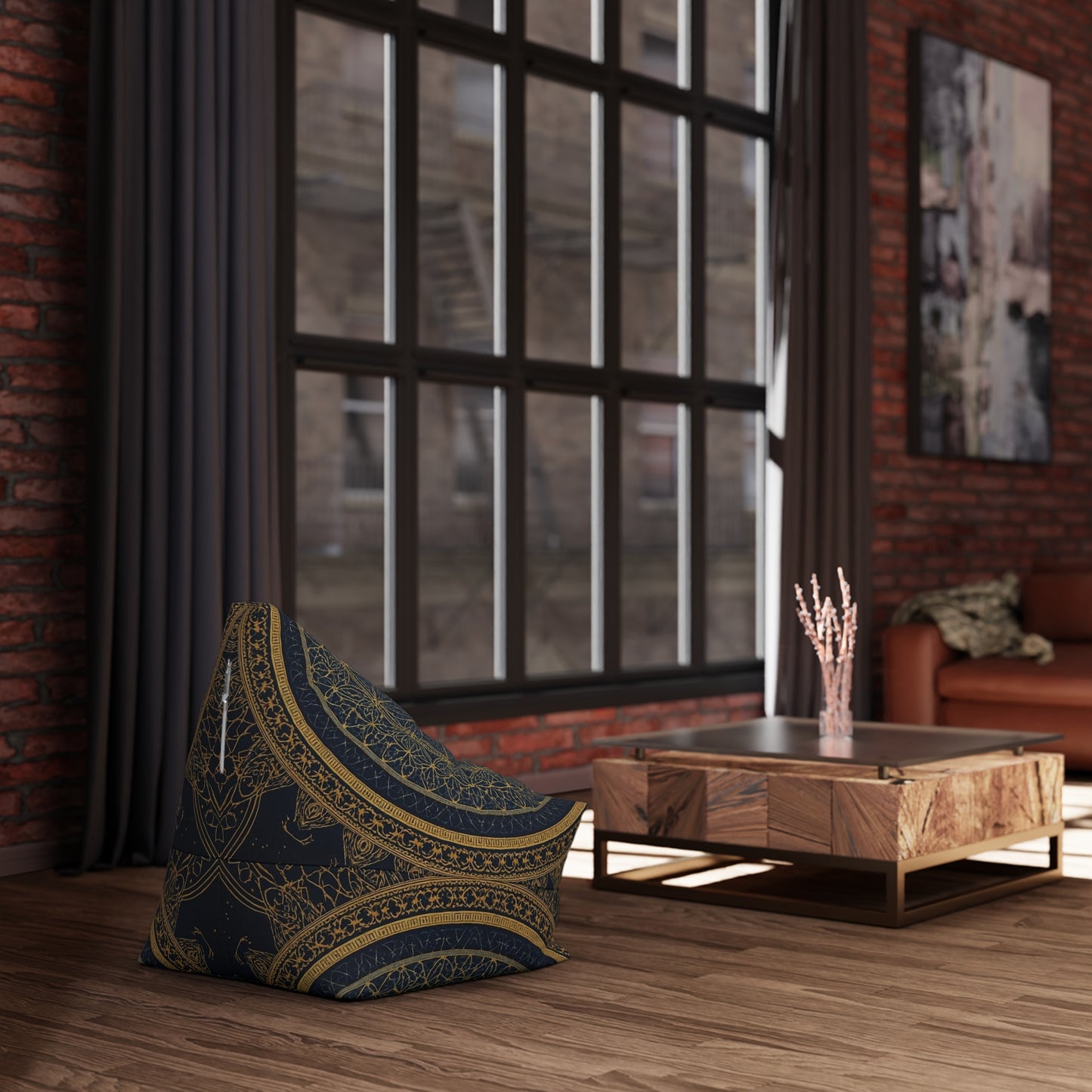 Flower of Life Bean Bag Cover — Luxury Meditation Seat.