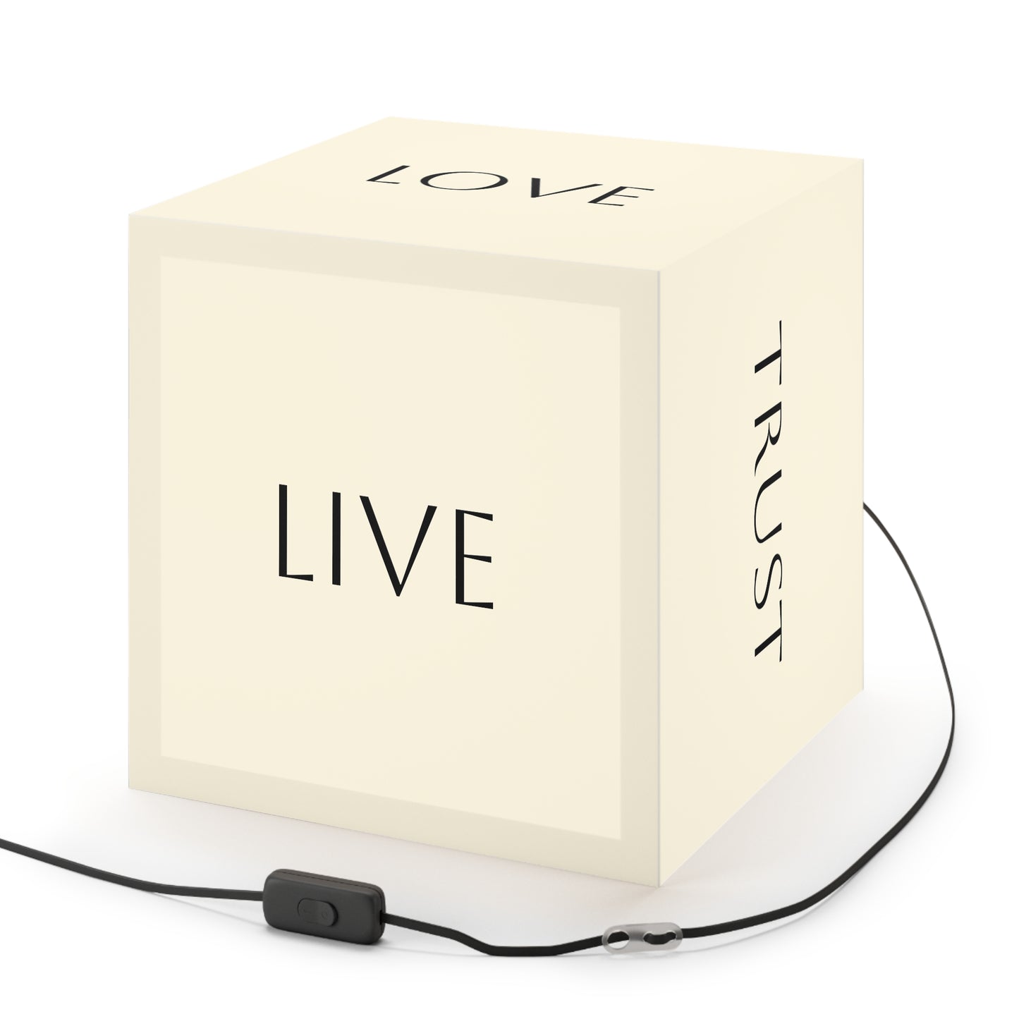 Personalizable TEXT Light Cube Lamp. Add your OWN TEXT to 5 Sides!