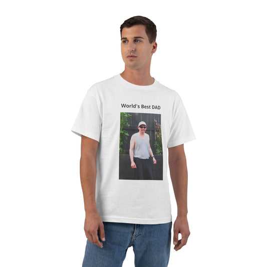 "World's Best Dad" FULLY Personalizable Fun T-Shirt. ADD YOUR OWN TEXT and IMAGE!!