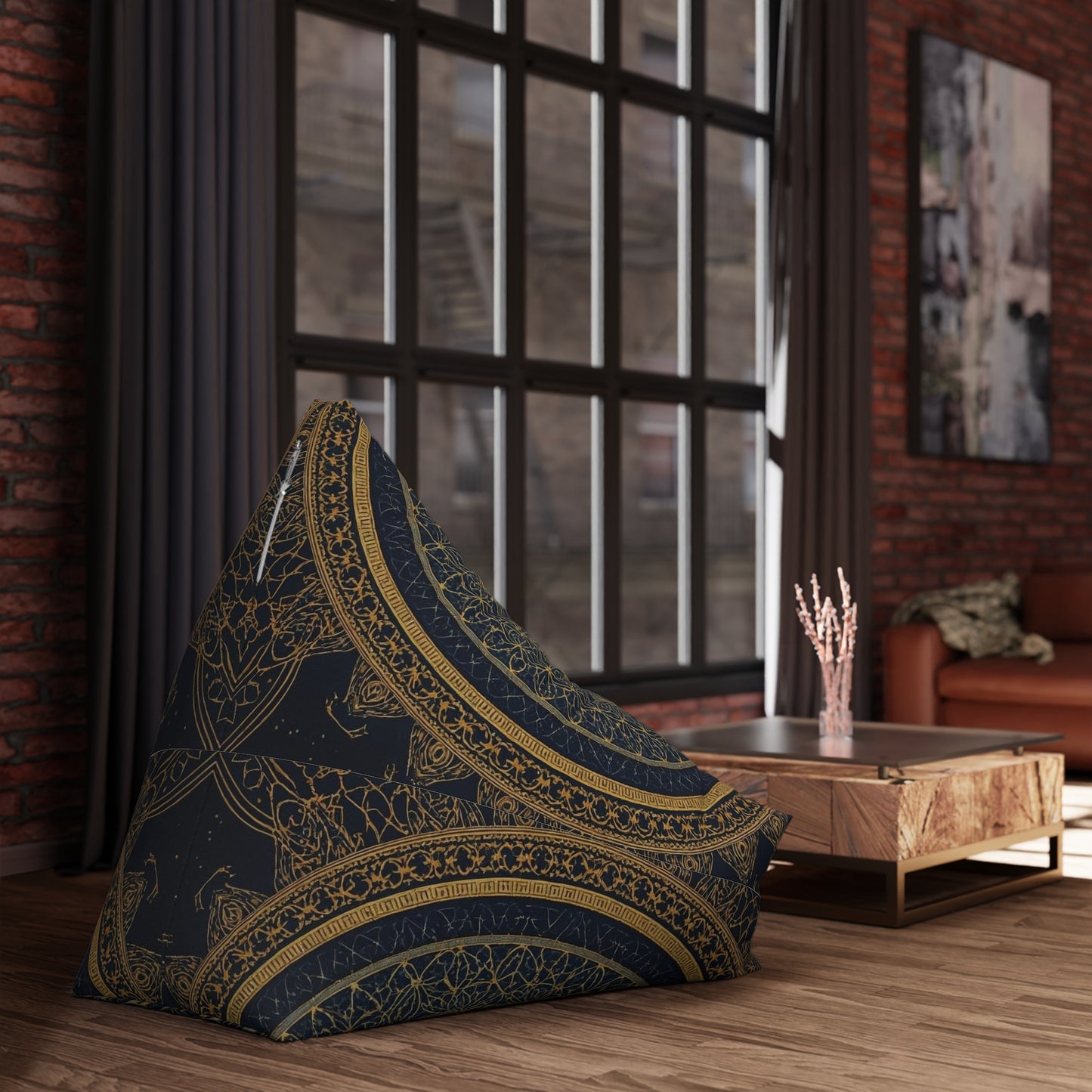 Flower of Life Bean Bag Cover — Luxury Meditation Seat.