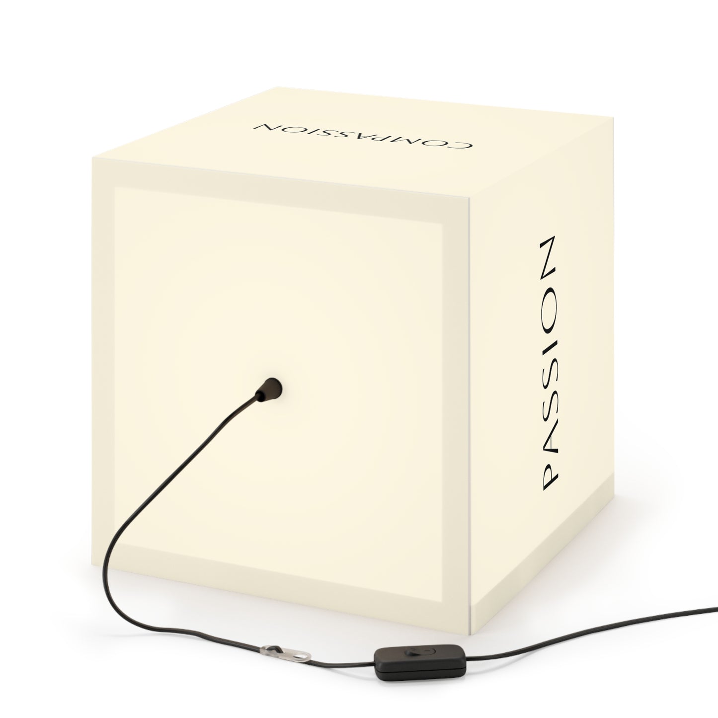 Personalizable TEXT Light Cube Lamp. Add your OWN TEXT to 5 Sides!