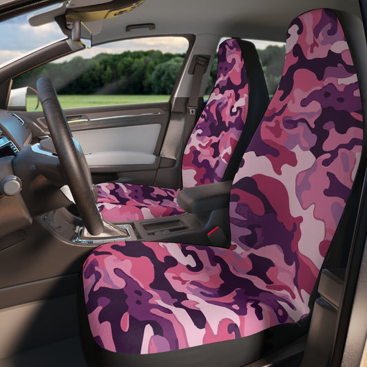 Pink and Purple Color Camo Car Seat Covers, Auto Accessories, Car Decor, Gift for Her, Gift for Man. Personalized Car Interior.