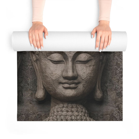 Buddha Head Design / Quality Yoga Mat. Gift for Yoga Lovers, Fitness Enthusiasts, Luxury Exercise mat.