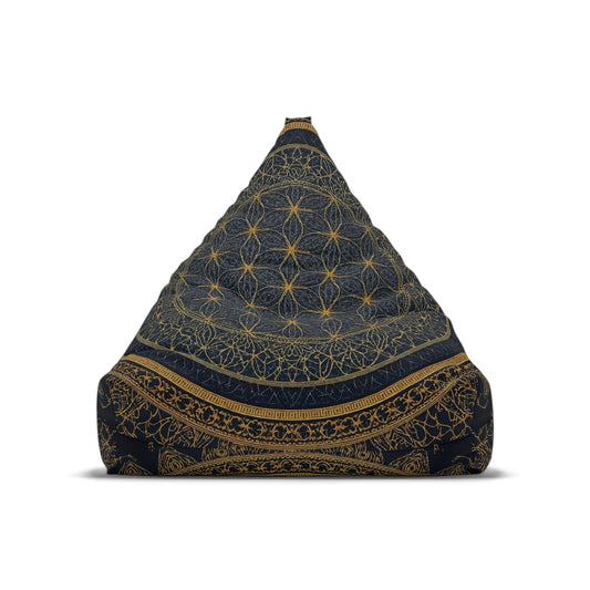 Flower of Life Bean Bag Cover — Luxury Meditation Seat.