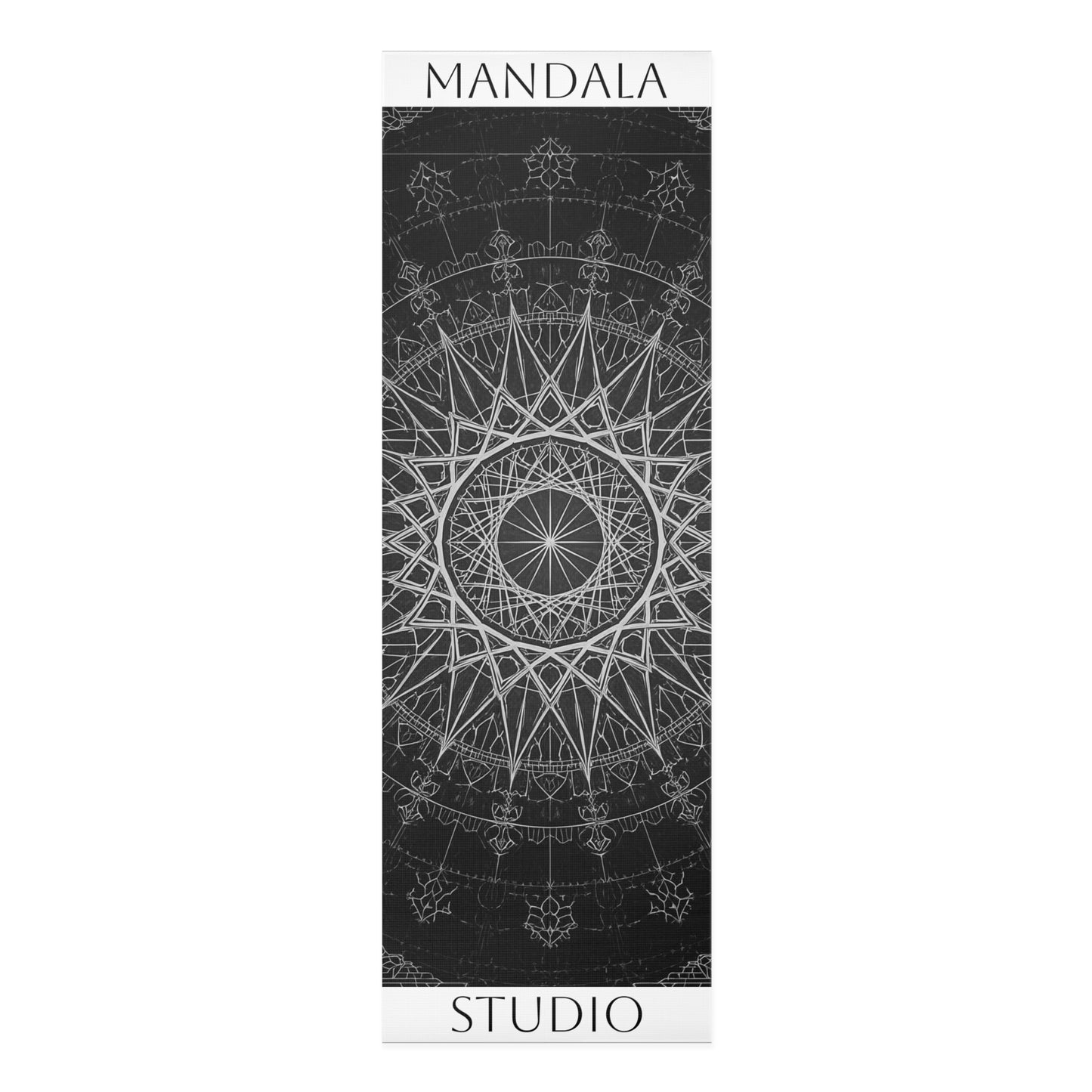 White Mandala Sacred geometry design. Personalized Yoga Mat. Gift for Yoga Lovers, Fitness Enthusiasts, Exercise mat. Mindfulness Practices.