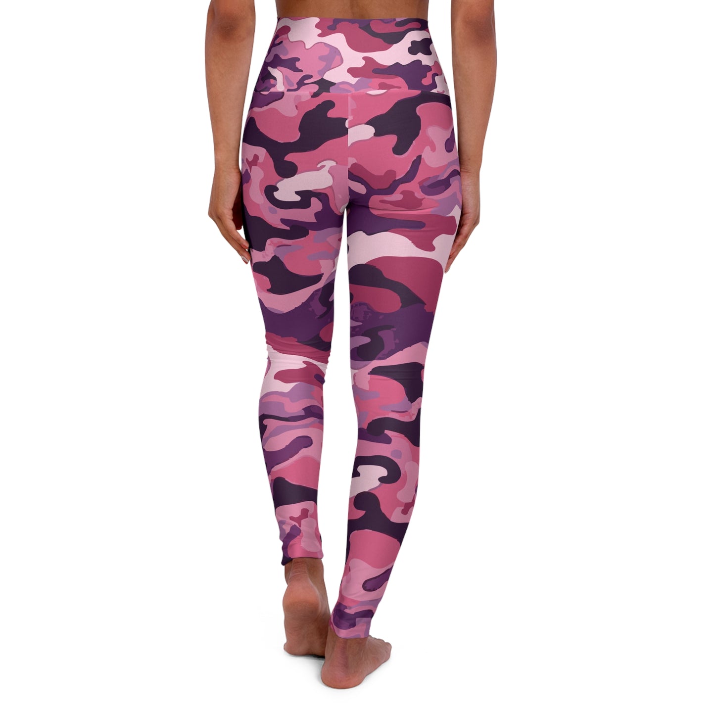 Pink Purple Camo High Waisted Yoga Leggings | Stylish Workout Tights. Yoga Gear, Gifts for Her.