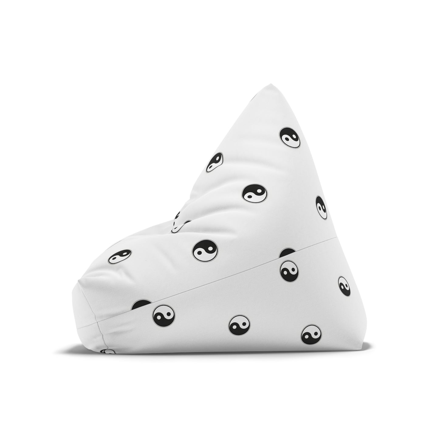 Yin Yang Pattern Bean Bag Cover — Minimal Black & White Zen Accent