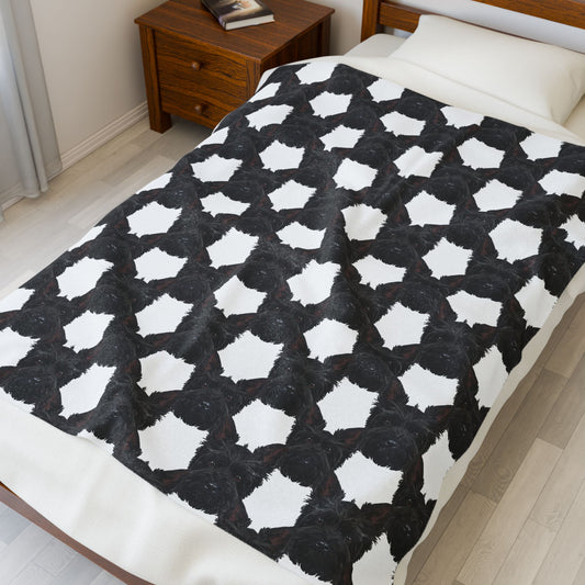 Scottish Terrier Plush Blanket - Perfect for Home Decor, Gift for Pet Lovers, Snuggle Up, Unique Throw, Winter Warmth, Stylish Bed Accent